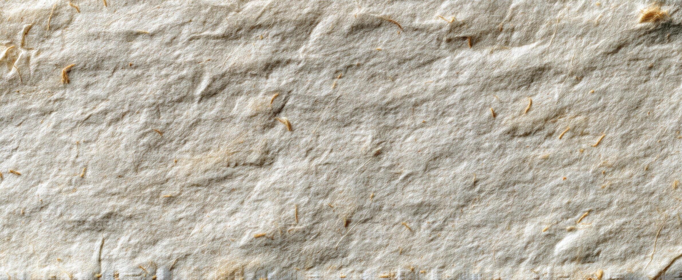 The textured background of handmade paper with natural fibers and unique patterns. photo