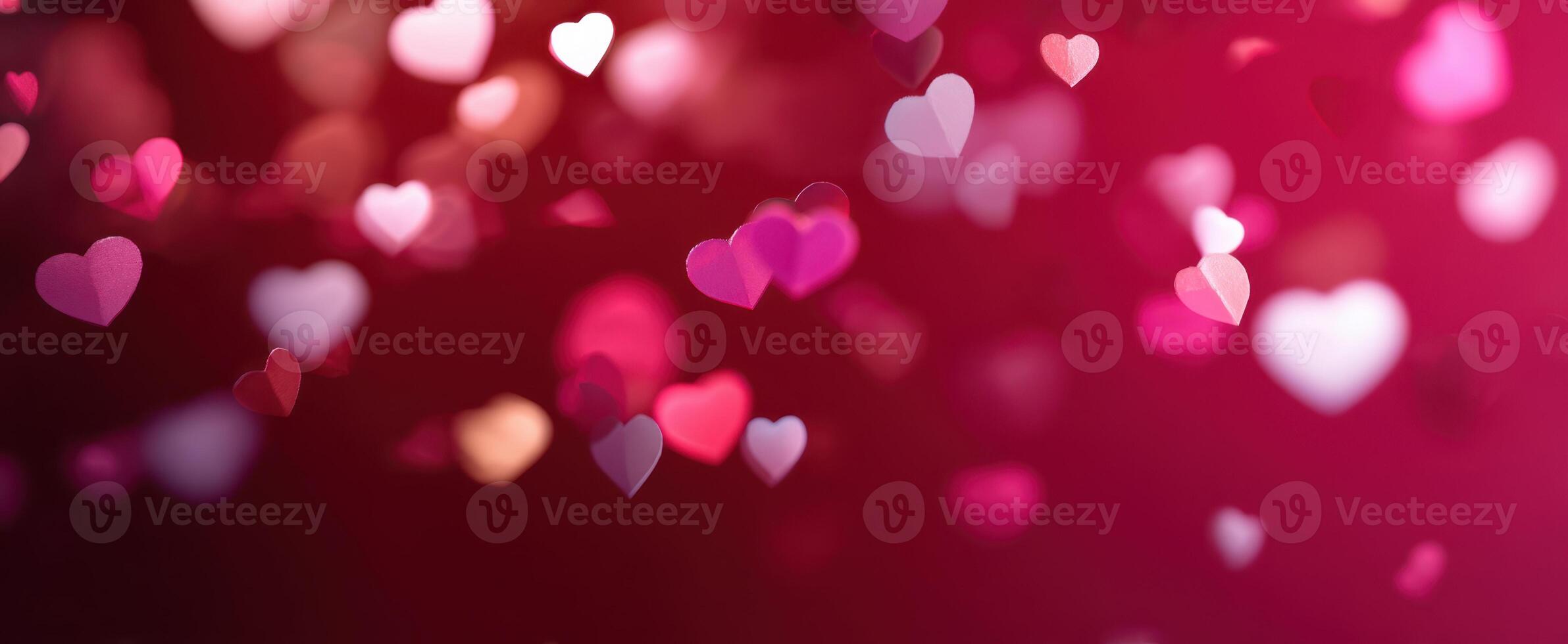 The Charming Hearts Floating Against a Blurred Pink Background photo