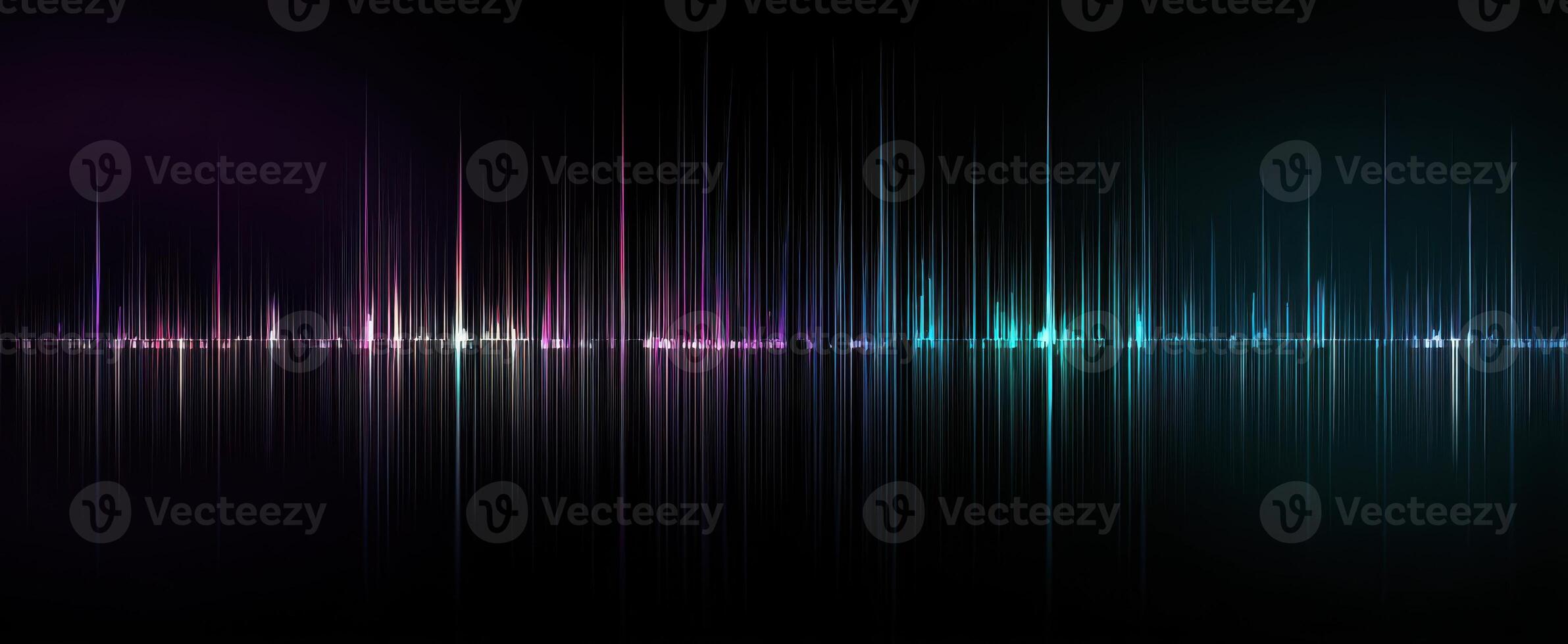 The Vibrant Sound Waves Abstract Digital Artwork in a Dark Background photo