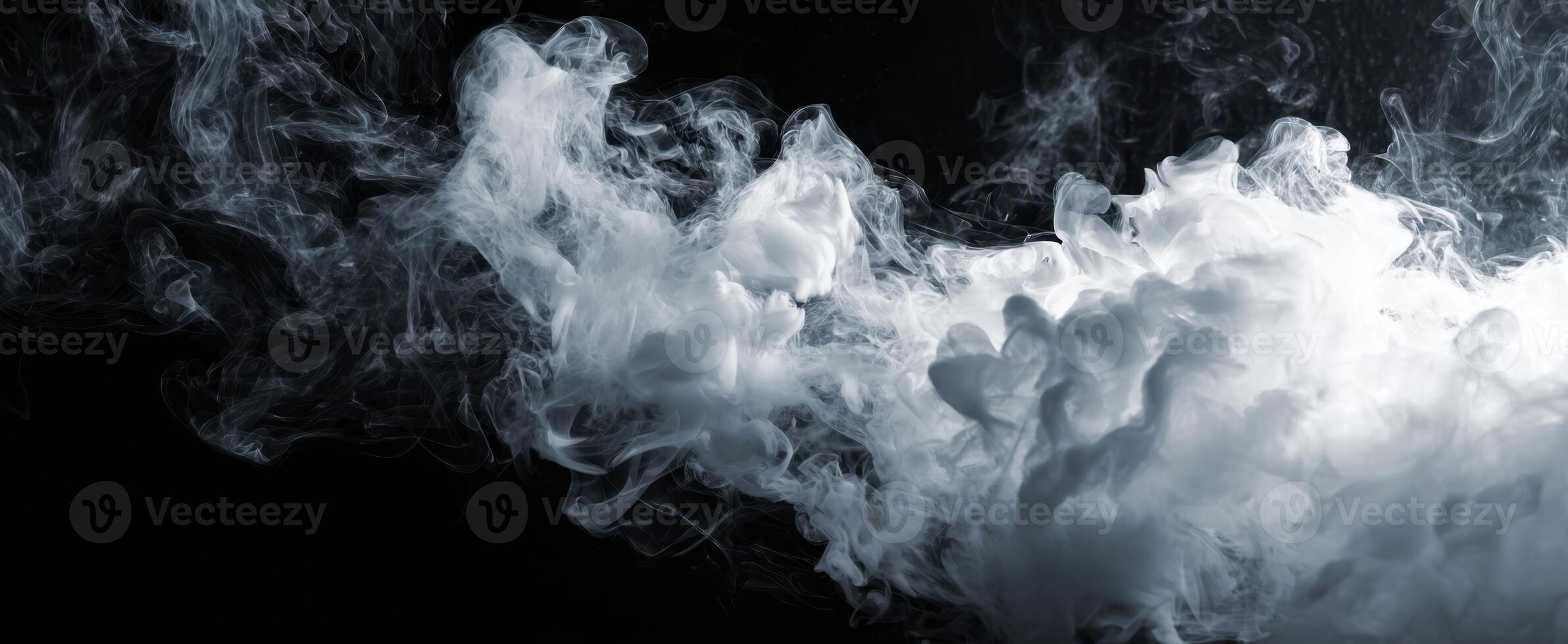 The Mystical Flow of Smoke Against a Dark Background photo