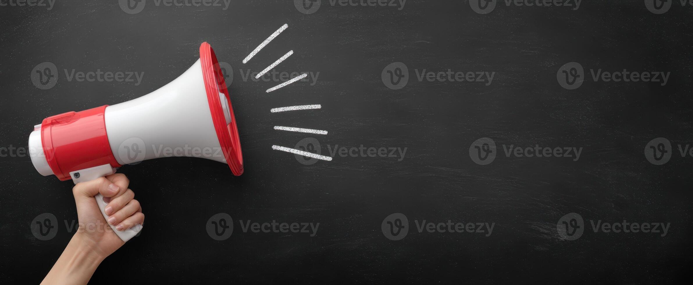 The megaphone amplifying messages for public communication and engagement. photo