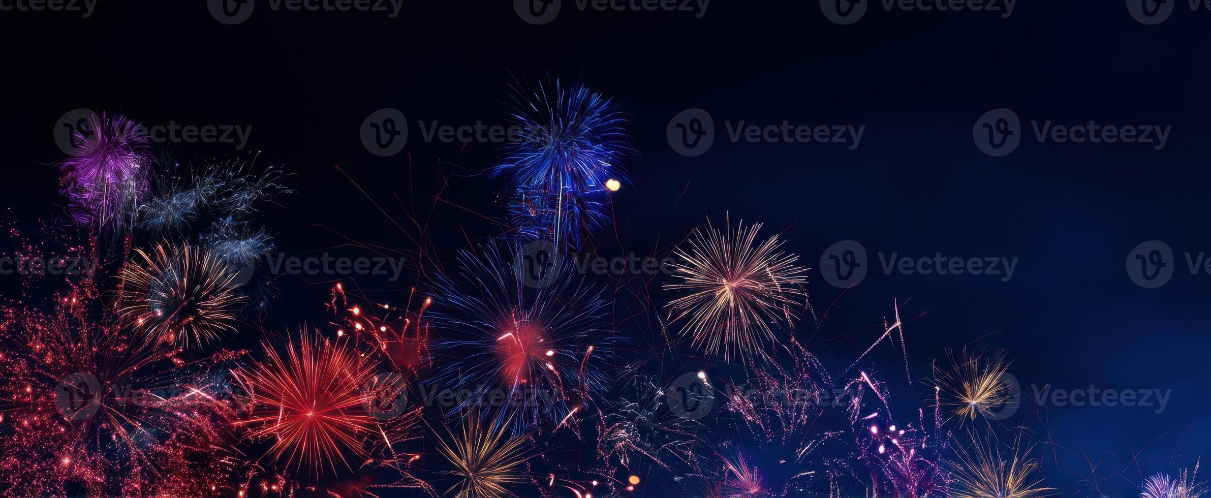The Vibrant Fireworks Display Illuminating the Night Sky photo