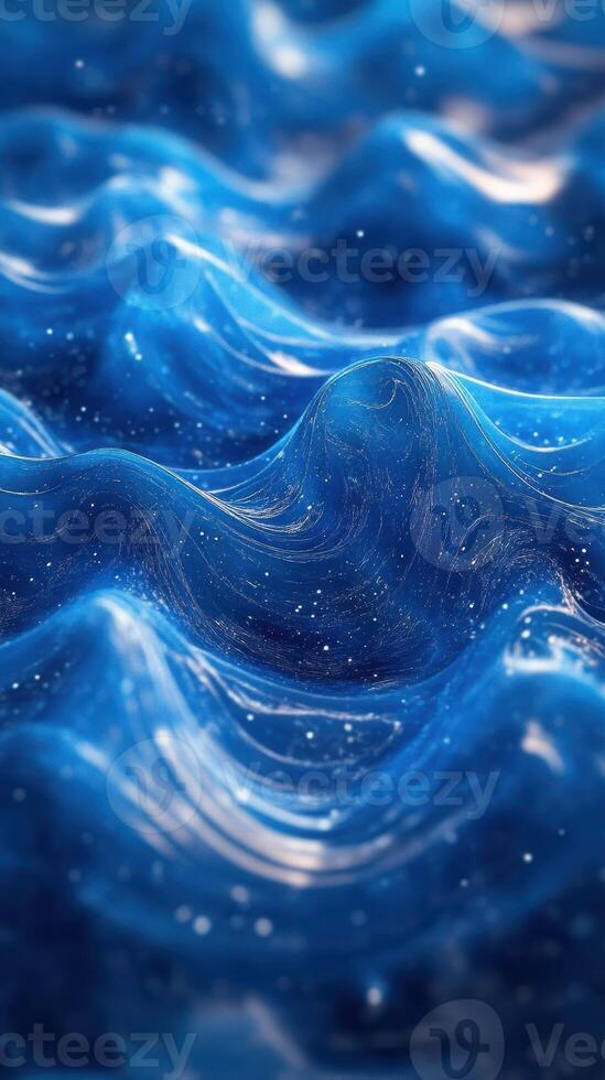 Waves of deep blue water create a mesmerizing pattern under soft light during a calm day photo