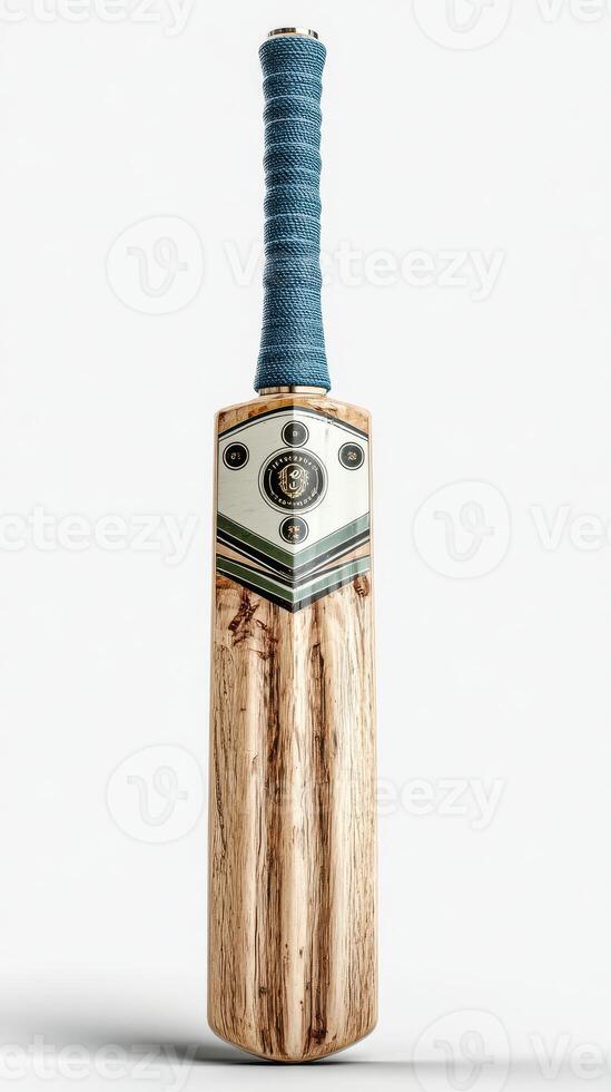 High-quality cricket bat crafted from premium wood with sleek design and textured grip photo