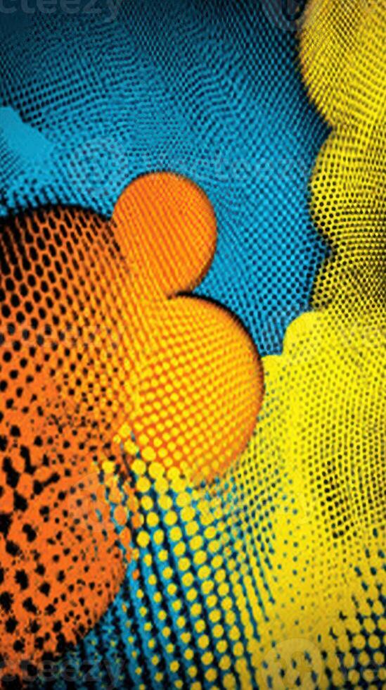 Colorful abstract circles create a dynamic visual effect in a modern digital artwork photo