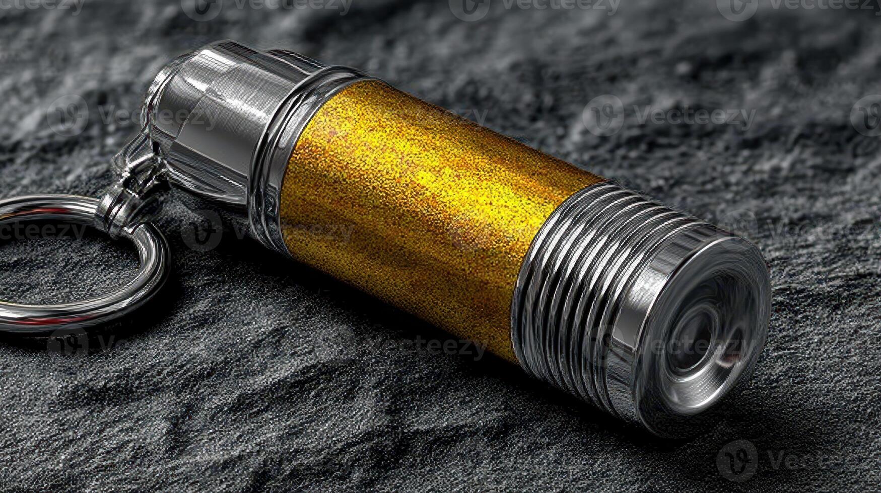 Keychain flashlight provides bright illumination for outdoor adventures during nighttime exploration photo