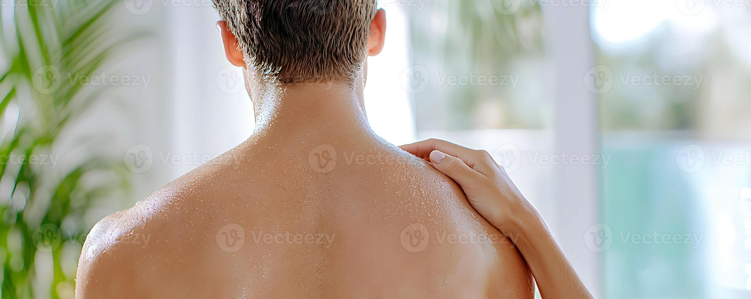 Tender Moment of Support with a Gentle Pat on the Back photo