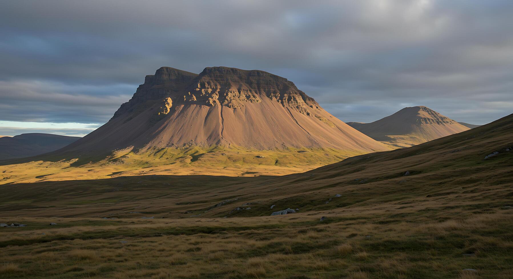 A mountain with a cloud photo