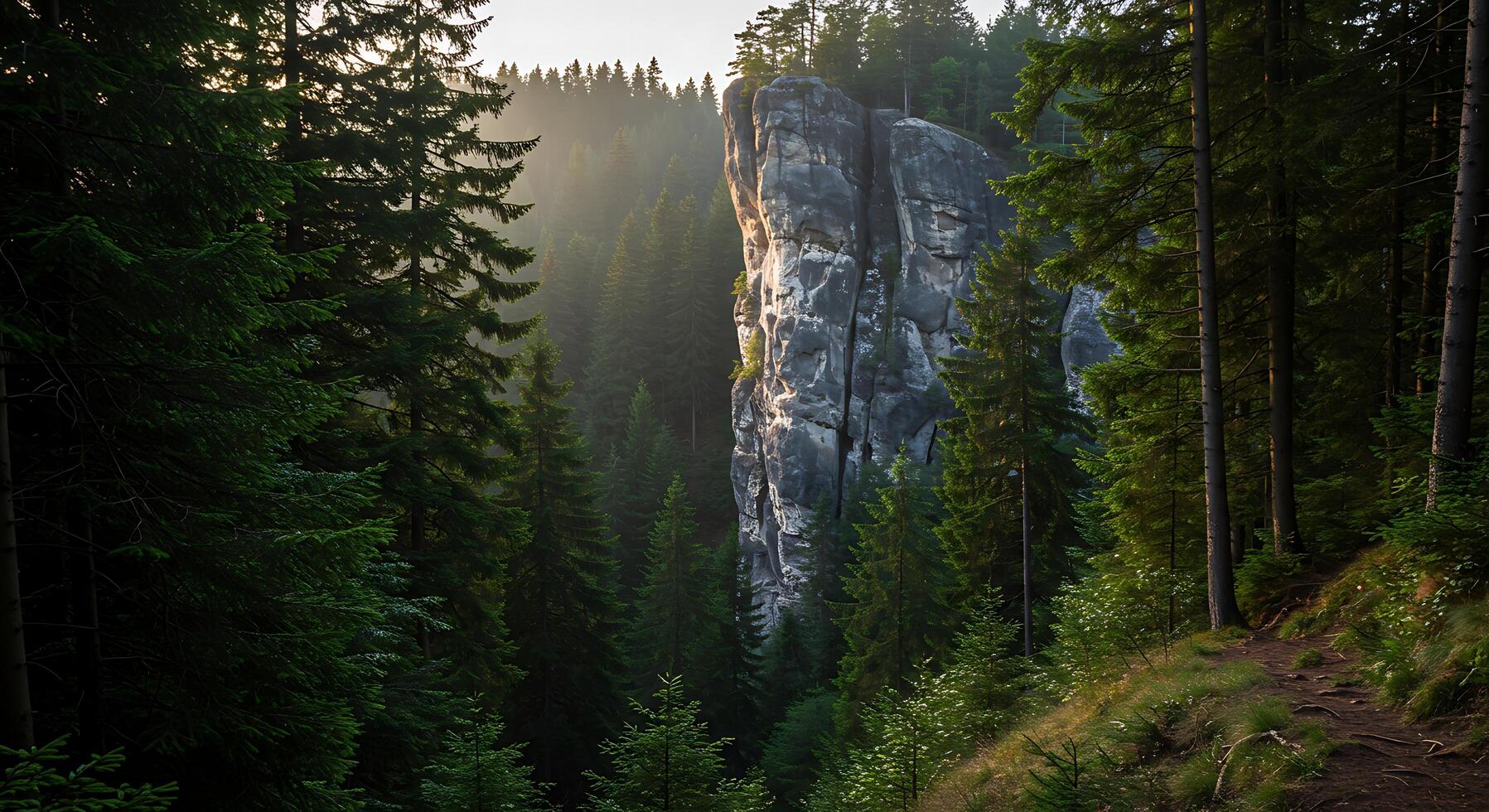A trail in the woods photo