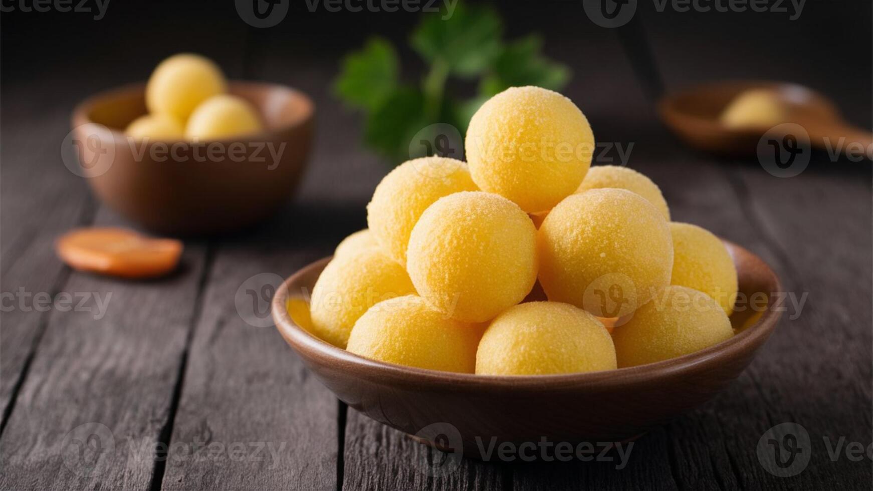 Candies, Egg Yolk Sweet and creamy candies made from egg yolks and sugar, often shaped into small balls or molded into decorative shapes. photo