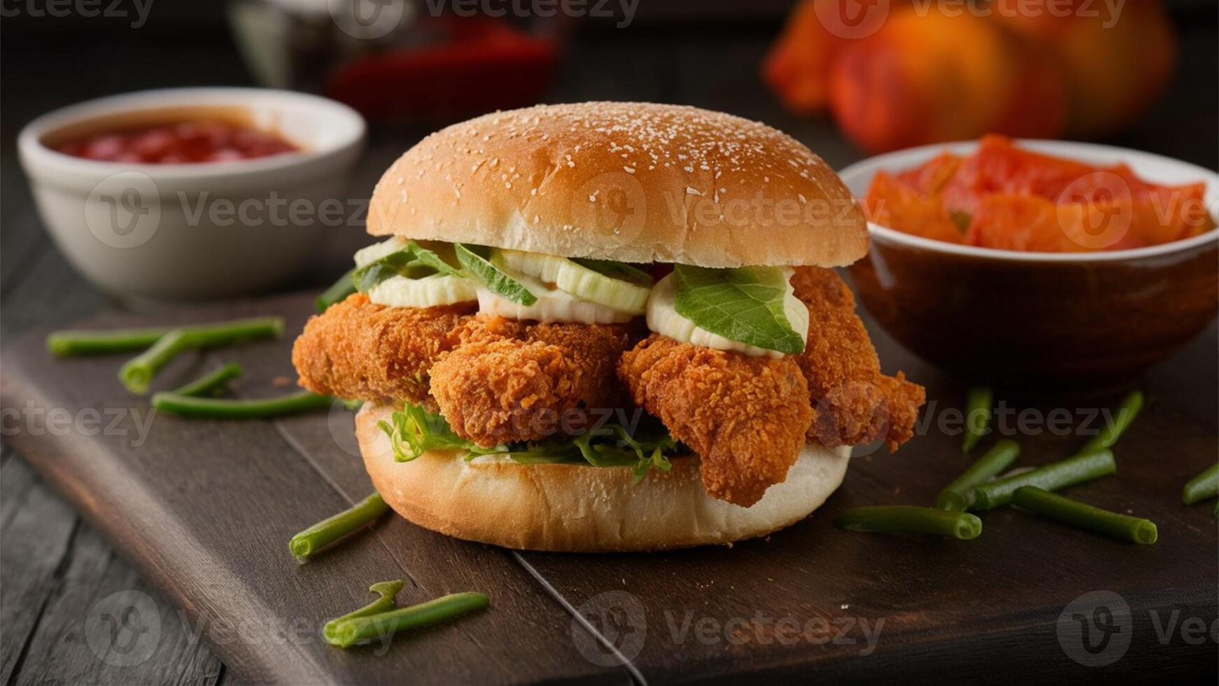 Pork tenderloin sandwich - Breaded and fried pork tenderloin on a bun. photo