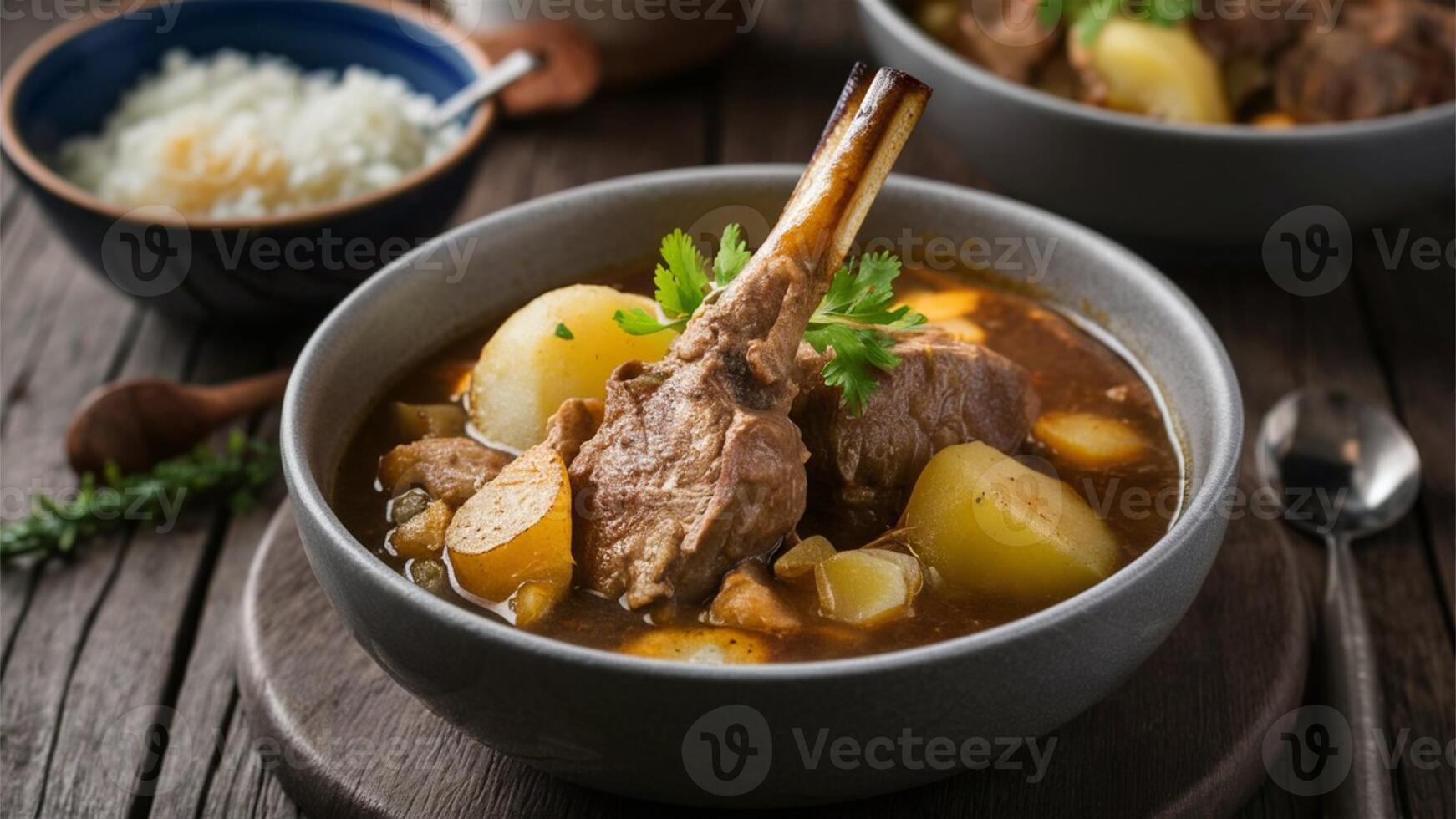 Lancashire Hotpot - Lamb stew with potatoes, slow-cooked until tender. photo
