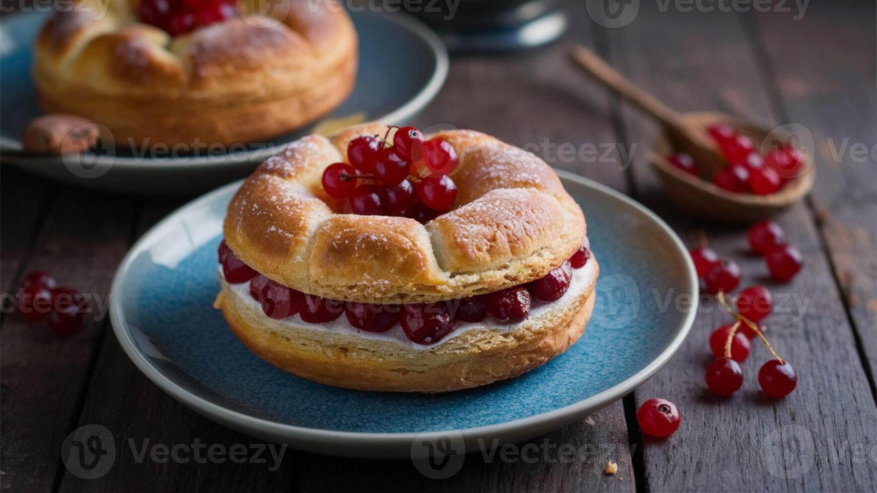 Eccles Cake - Flaky pastry filled with currants, sugar, and spice. photo
