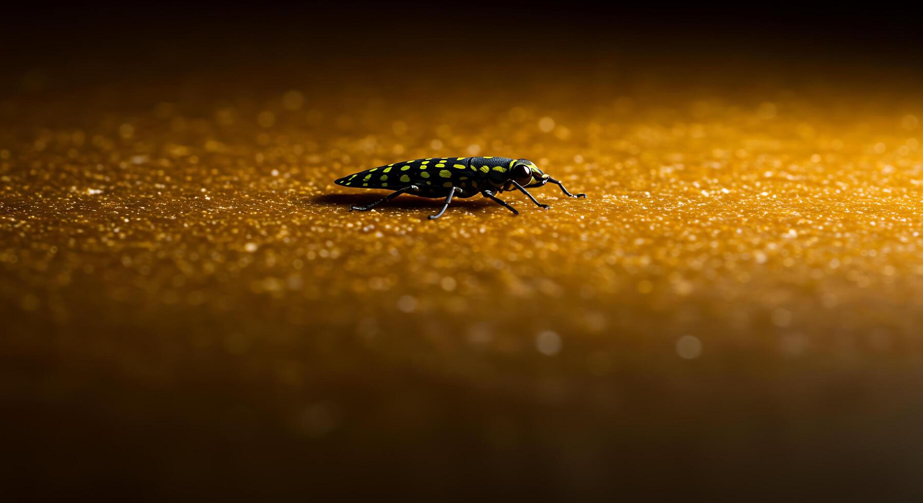 A bug on a shiny surface photo