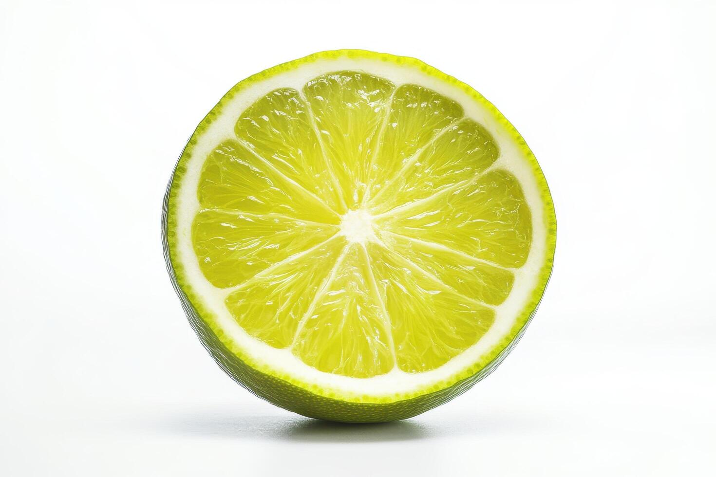 Fresh Sweetlime with Leaf and Cross-Section photo