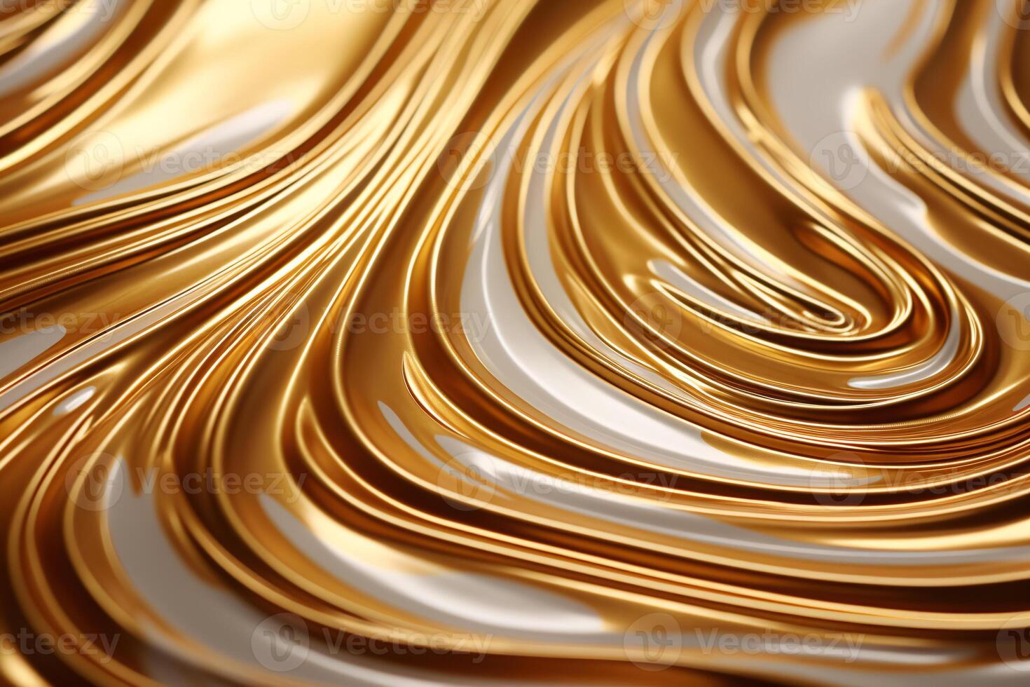 Golden swirls on a white background photo
