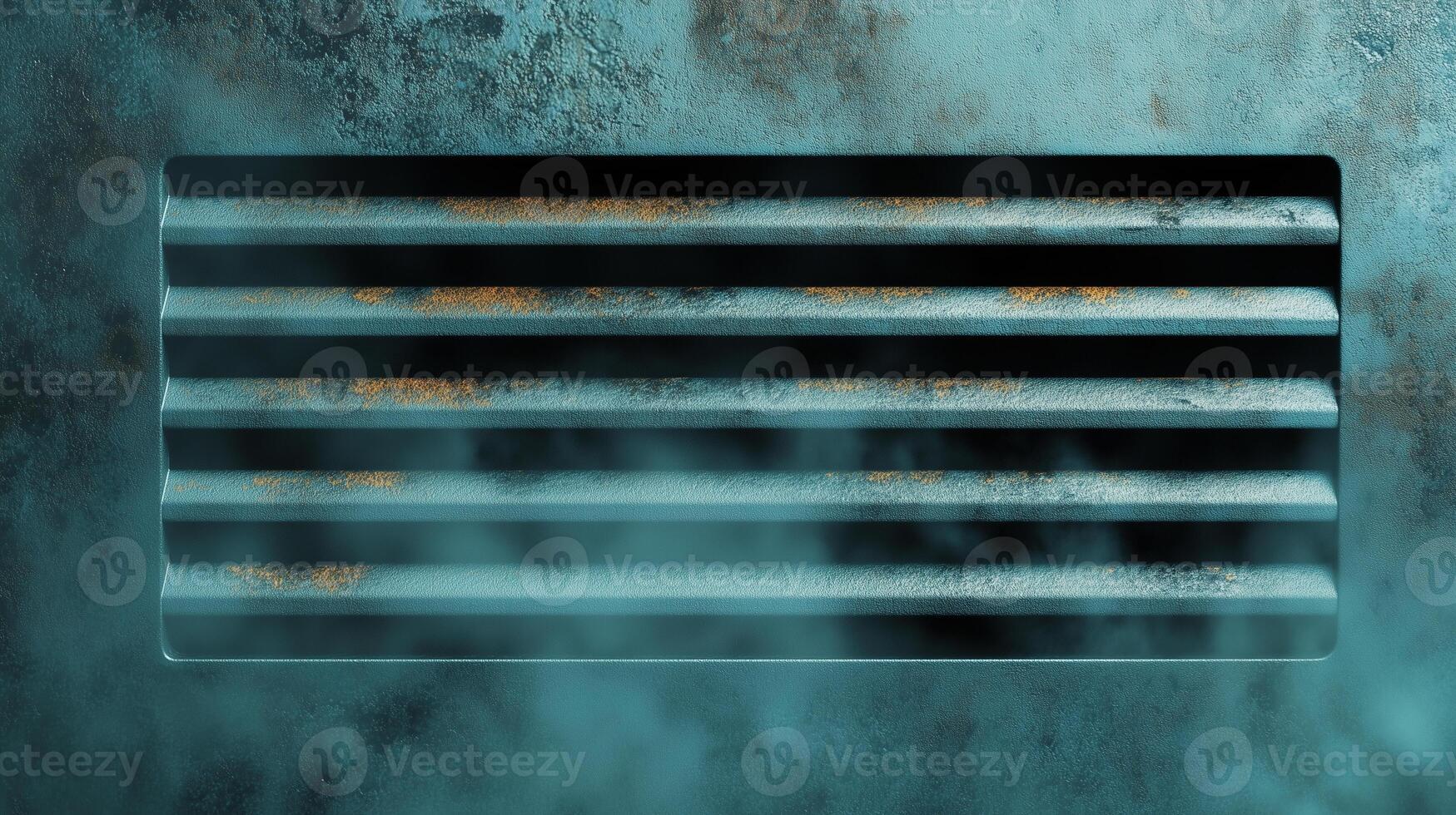 Industrial air vent texture background highlighting dust and grime buildup in a factory setting photo