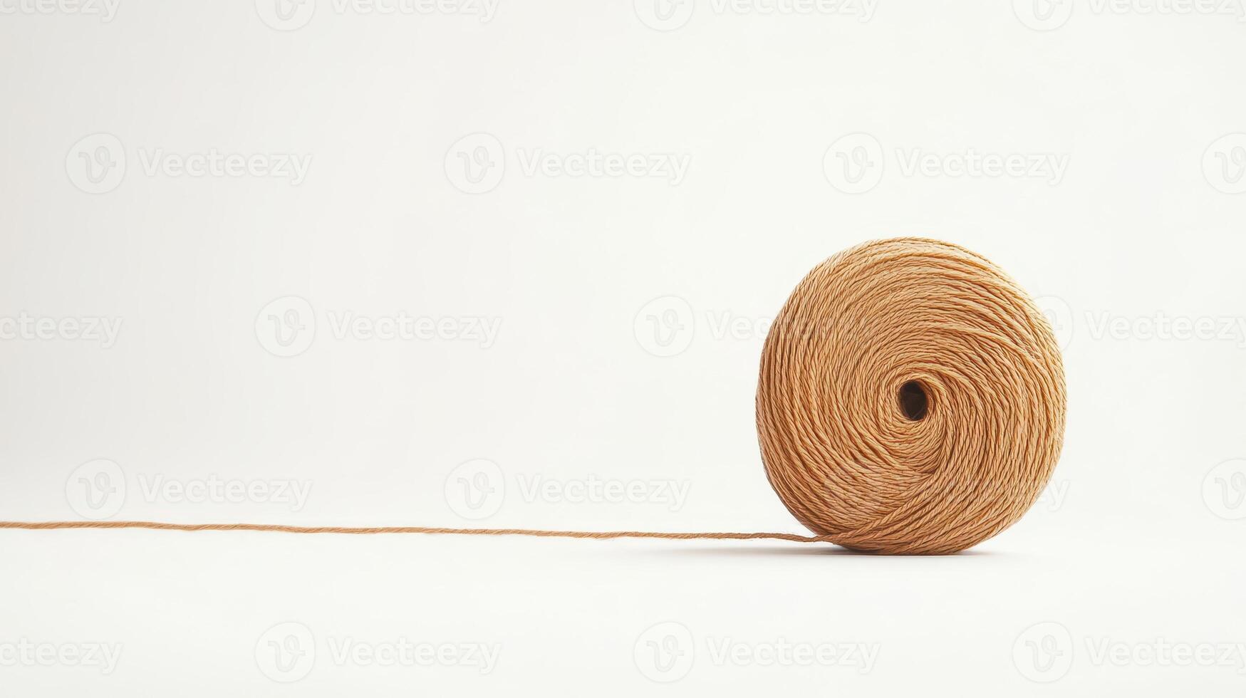 Natural twine roll on a simple background photo