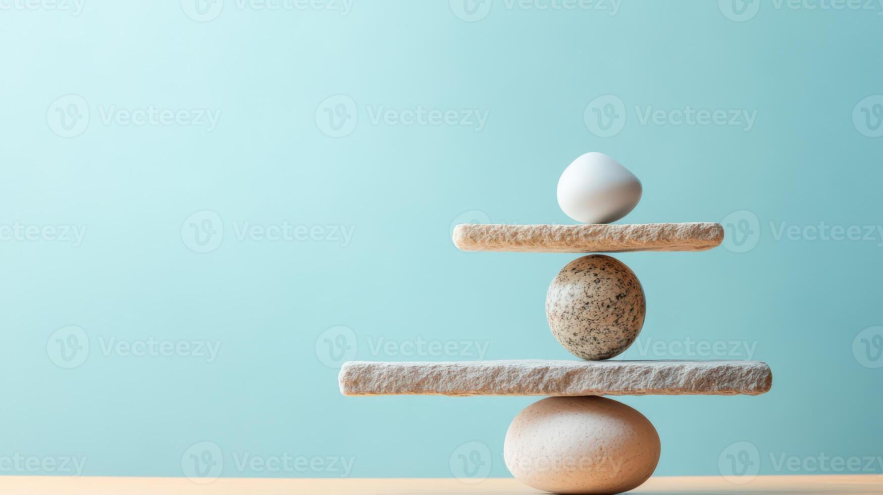 Balancing stones for a calm display photo