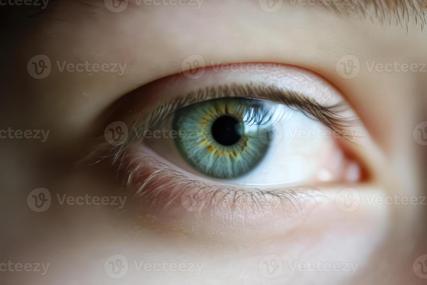 Close up of a human eye with striking details photo