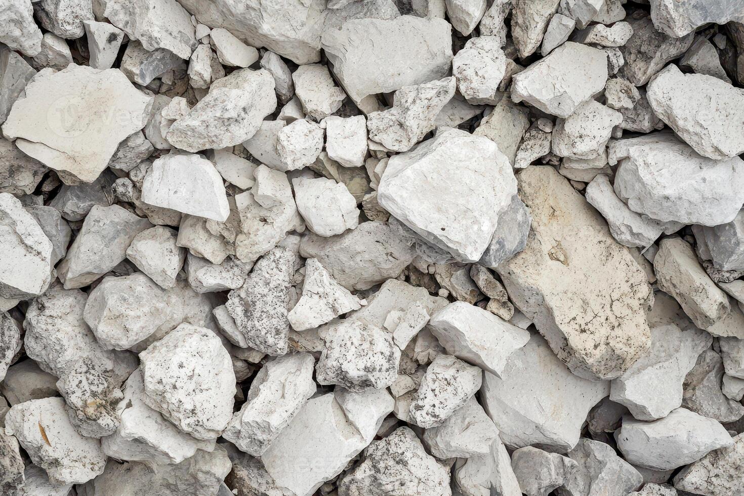 Natural white stone gravel texture for landscaping photo