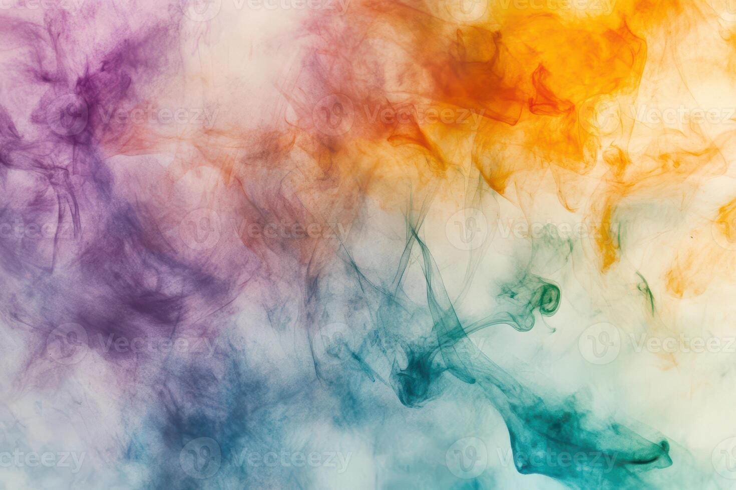 Colorful smoke patterns swirl in vibrant tones photo