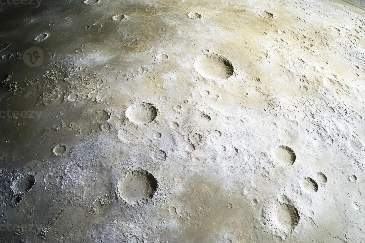 Moon surface with craters captured in detail photo