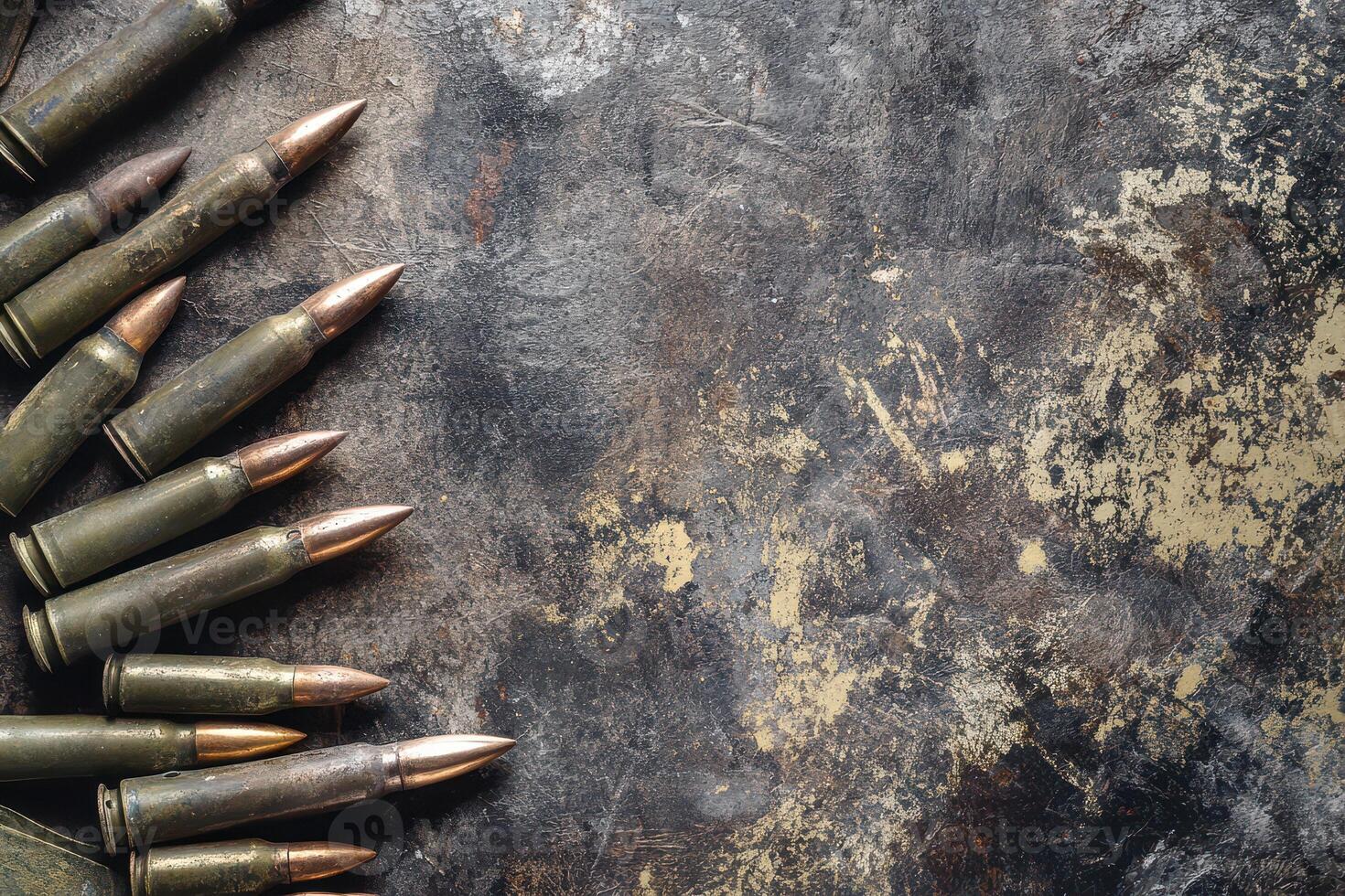 Ammunition on a weathered surface photo