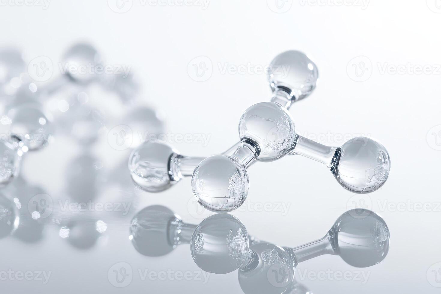 Mol. structure on reflective surface photo
