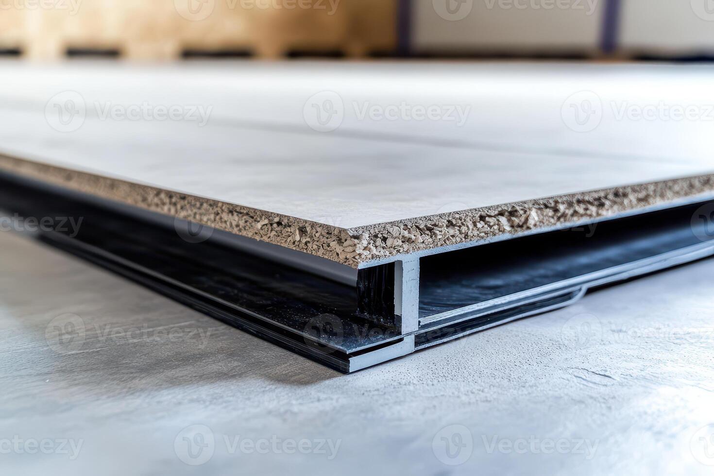 Modular flooring panels ready for install photo