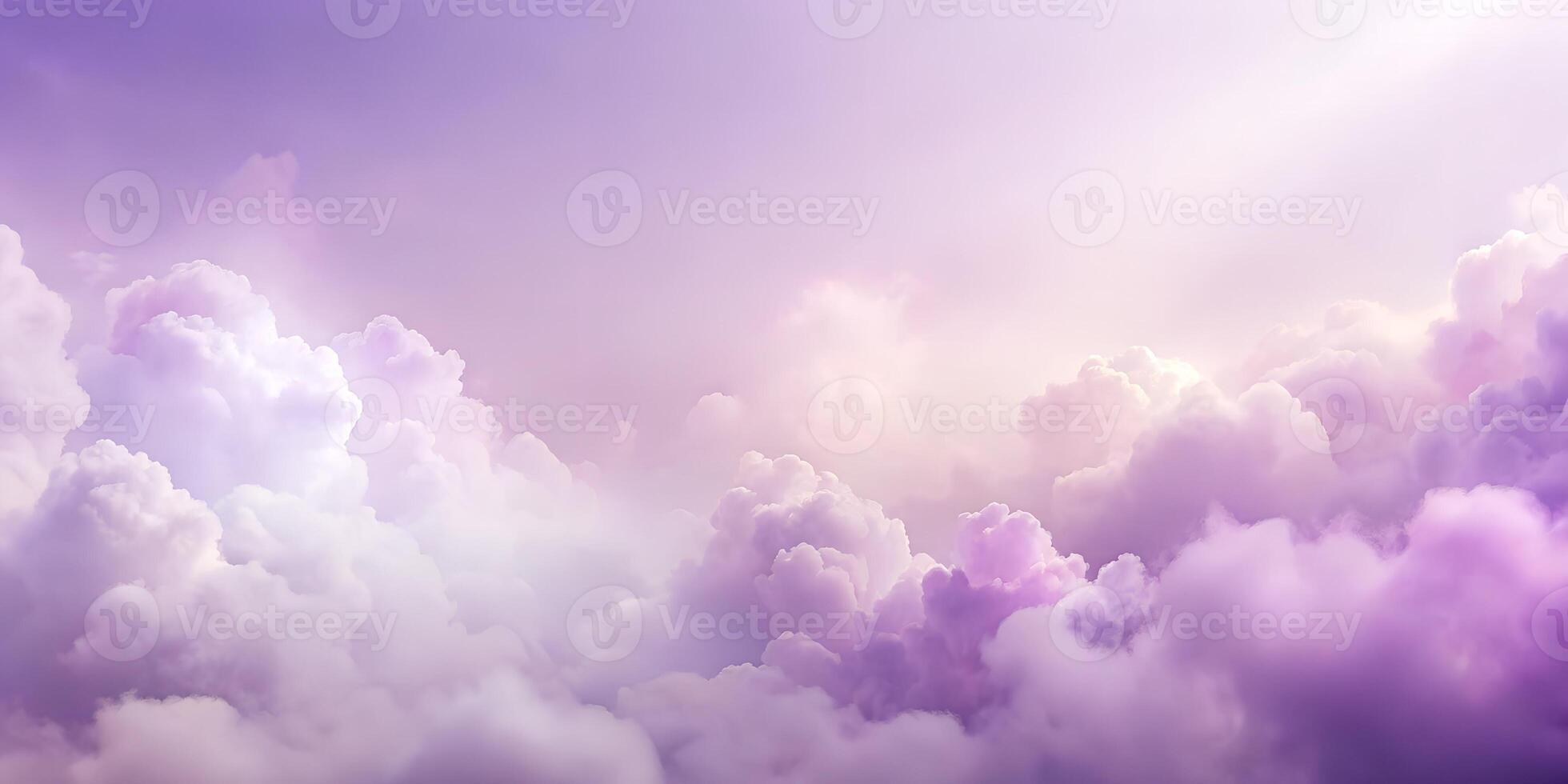 Stunning Purple Clouds in a Serene Sky Landscape for Design and Artistic Backgrounds photo