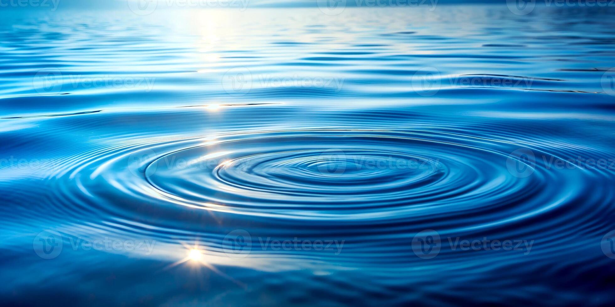 Calm Water Surface with Ripples and Sunlight Reflections Ideal for Tranquil Design and Nature Themes in Various Creative Projects photo