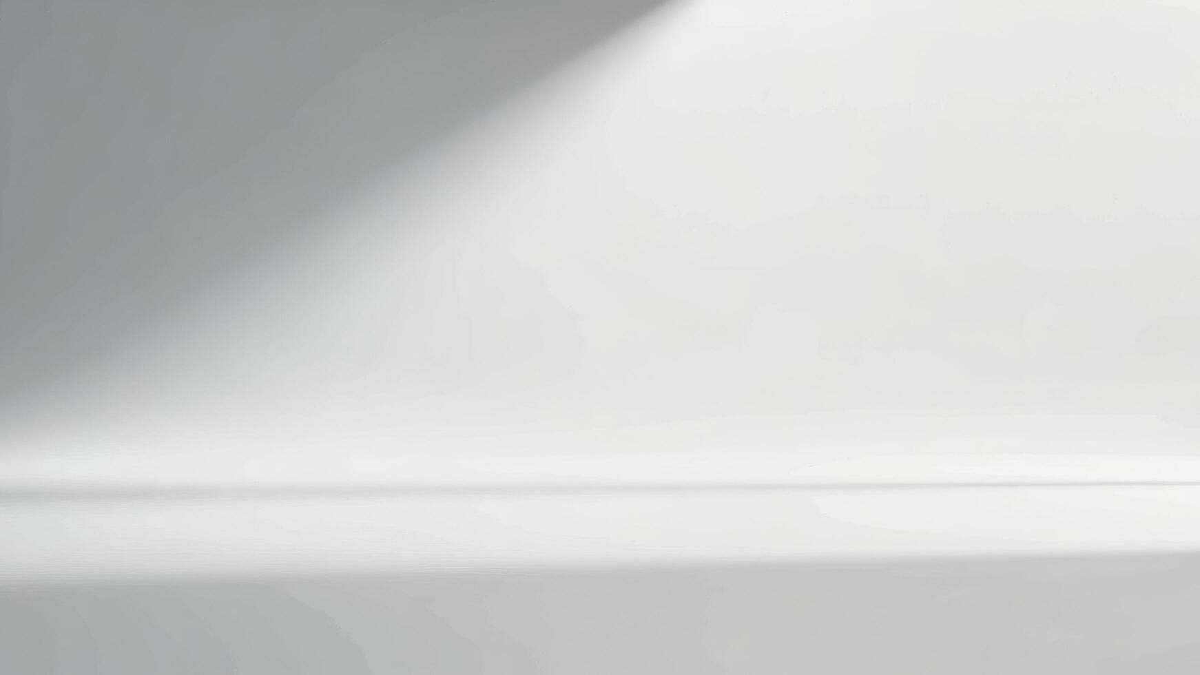 Minimalist white studio background featuring subtle shadows and blank space for creative design and product placement photo