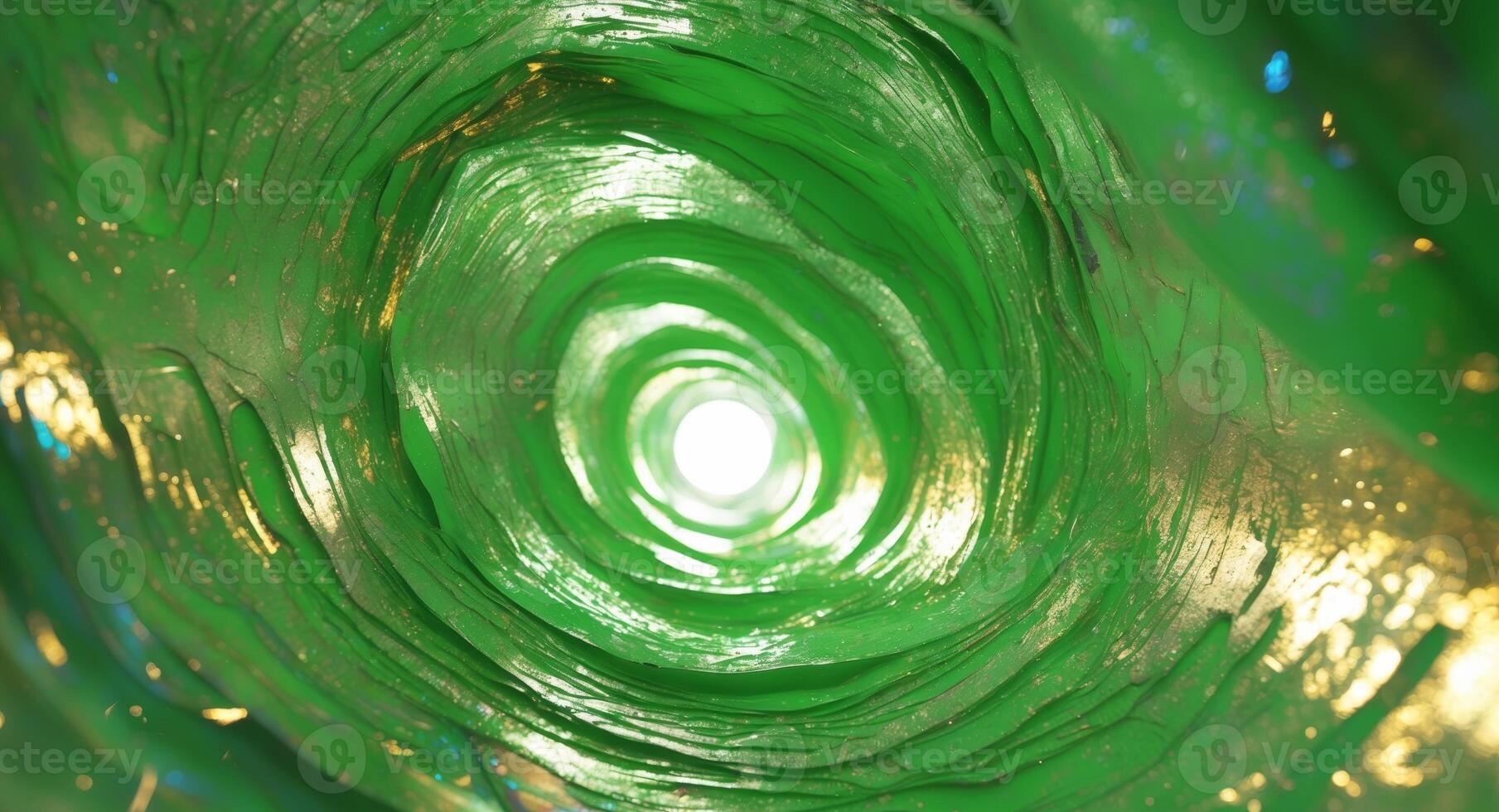 A green liquid is flowing through a tube photo