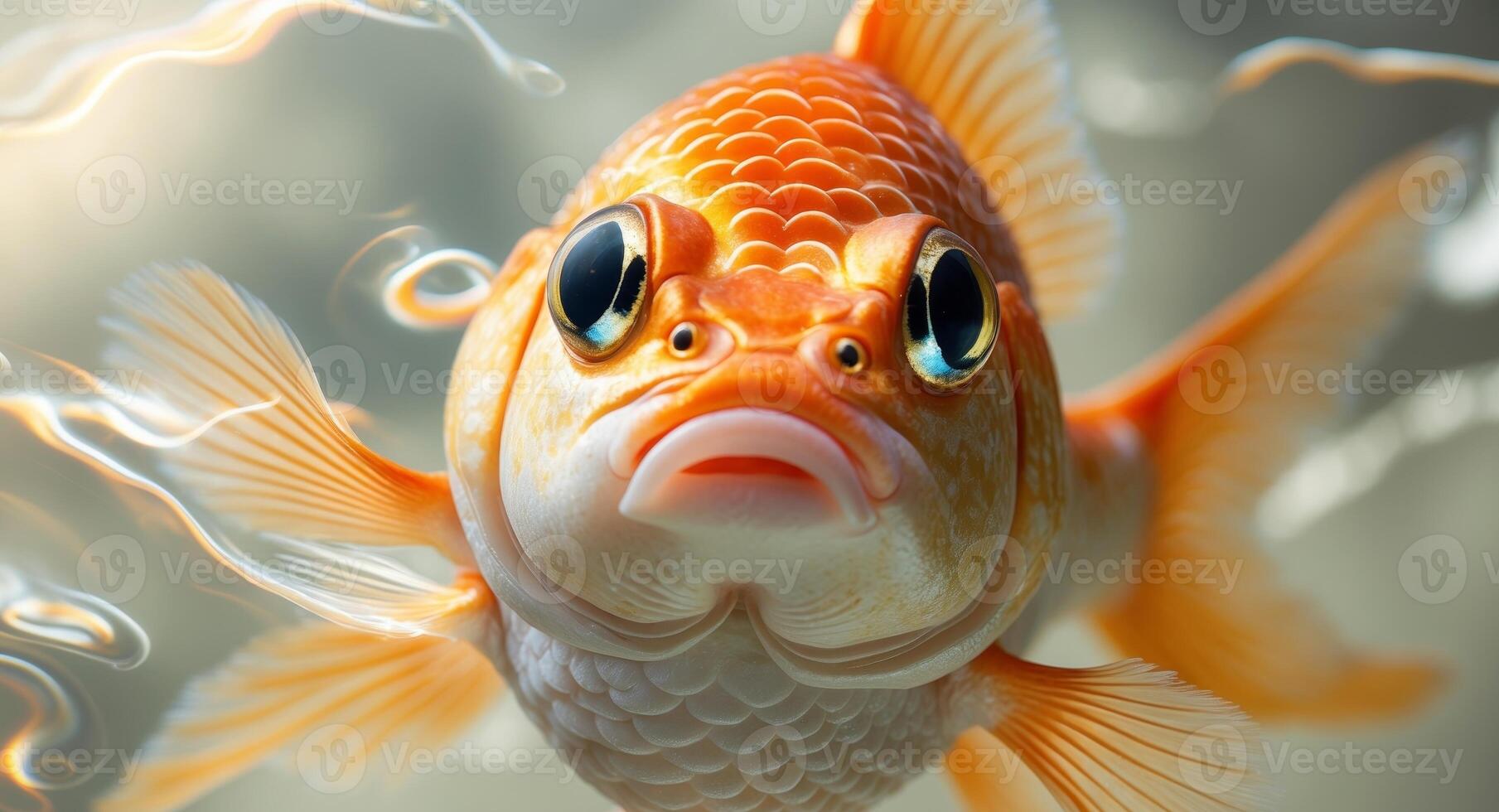 A close up of a fish with big eyes photo