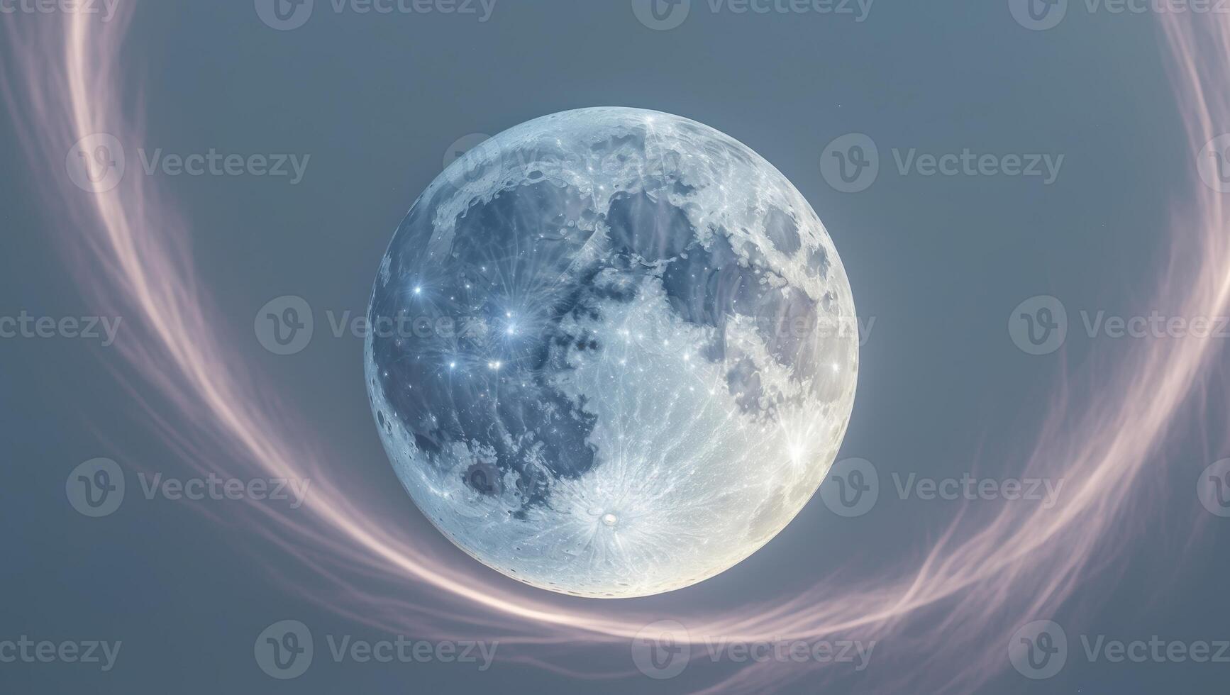 A full moon with a ring around it photo
