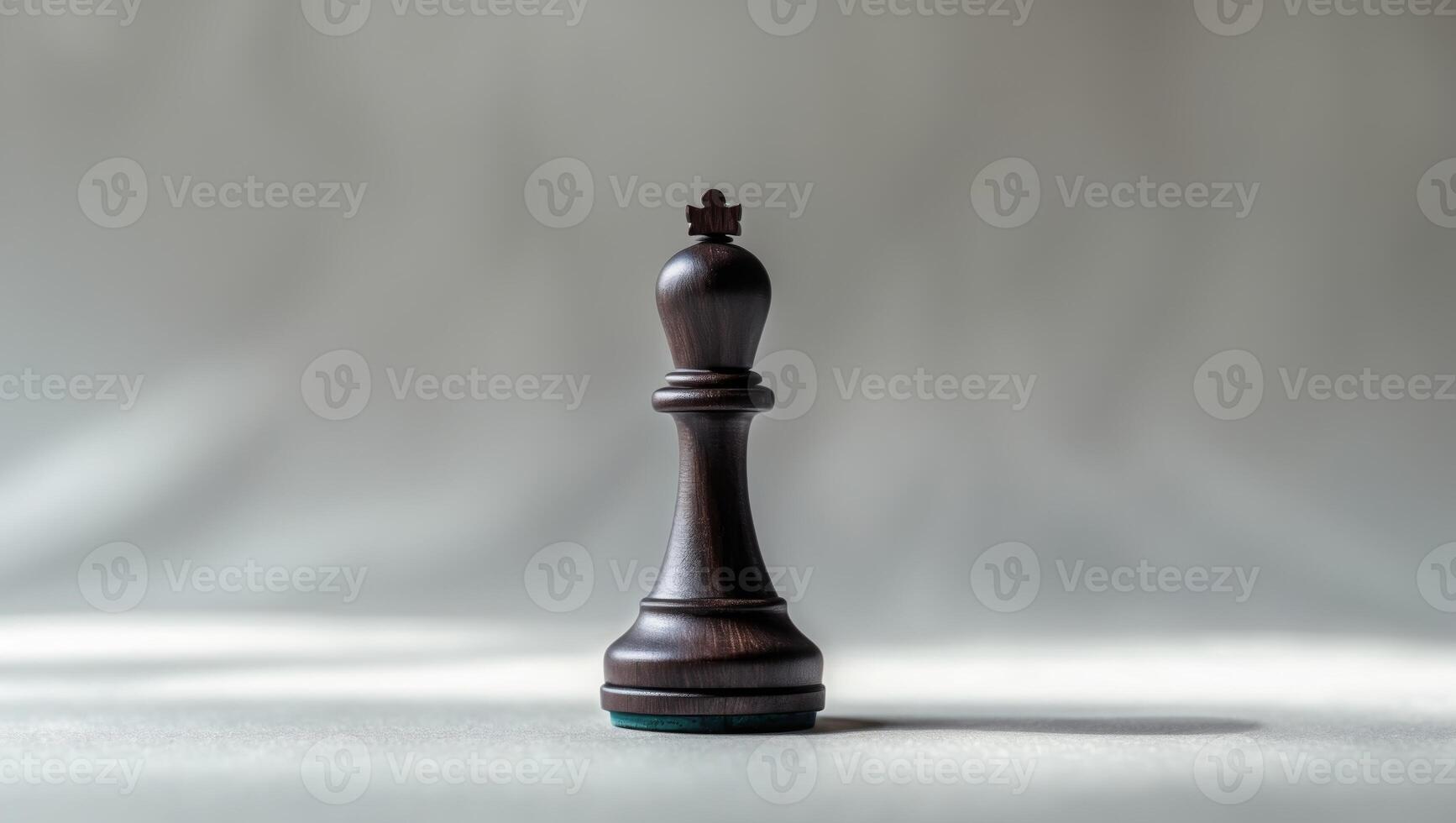 A black chess piece on a white background photo