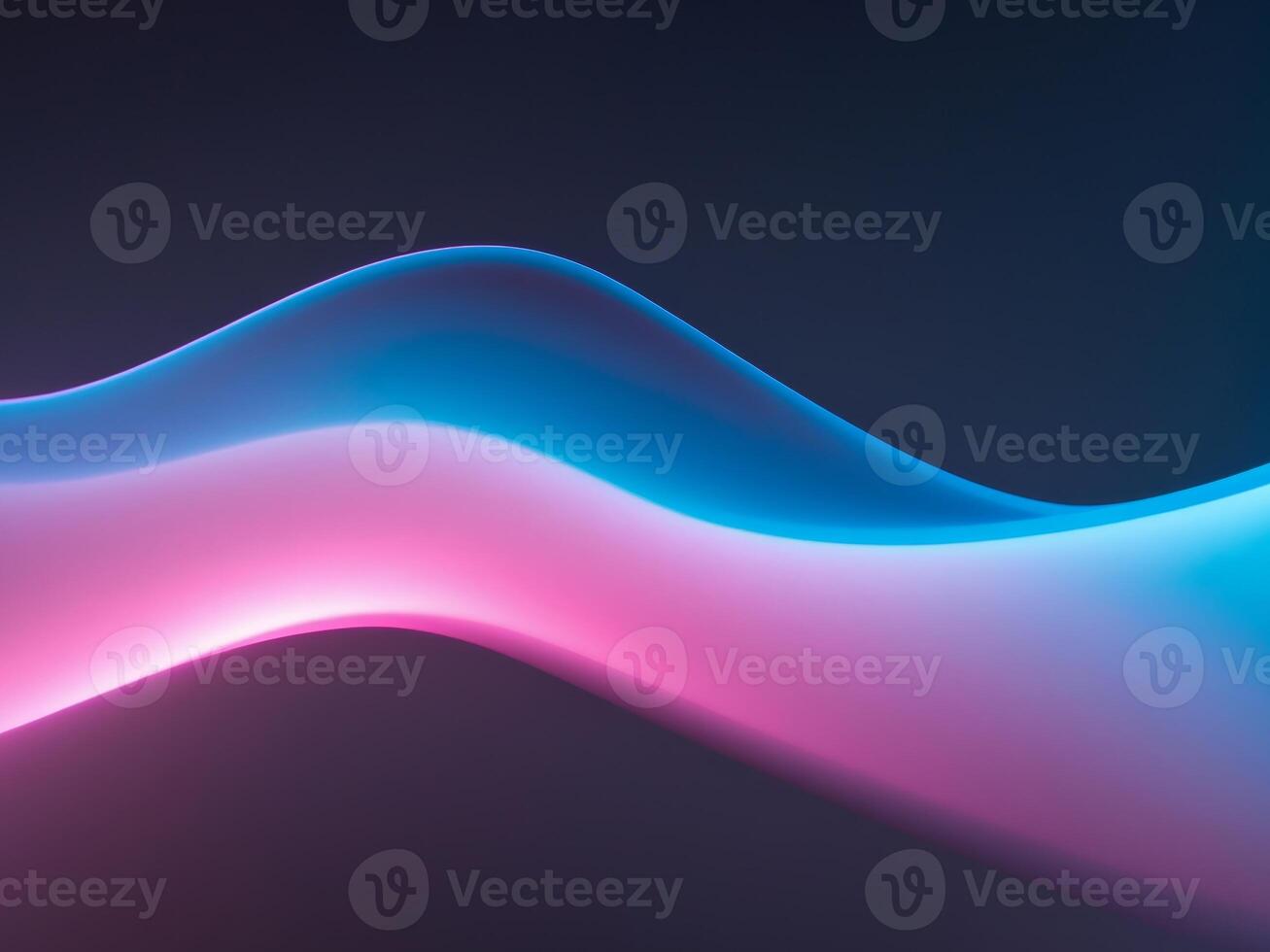 Abstract Curve with Dynamic Light. A Seamless Blend of Pink and Blue Gradient Colors. photo