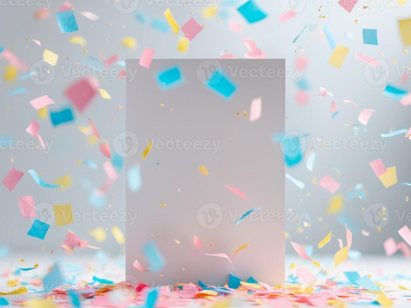 Festive Confetti Background with Copy Space for Celebrations, Events, and Parties photo