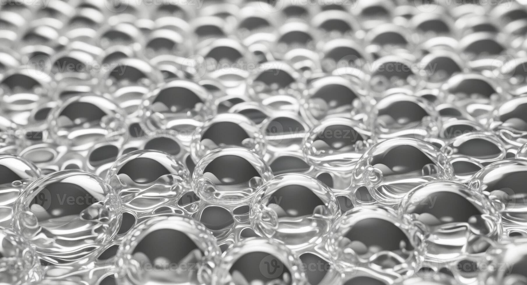 A large group of silver bubbles in a circle photo