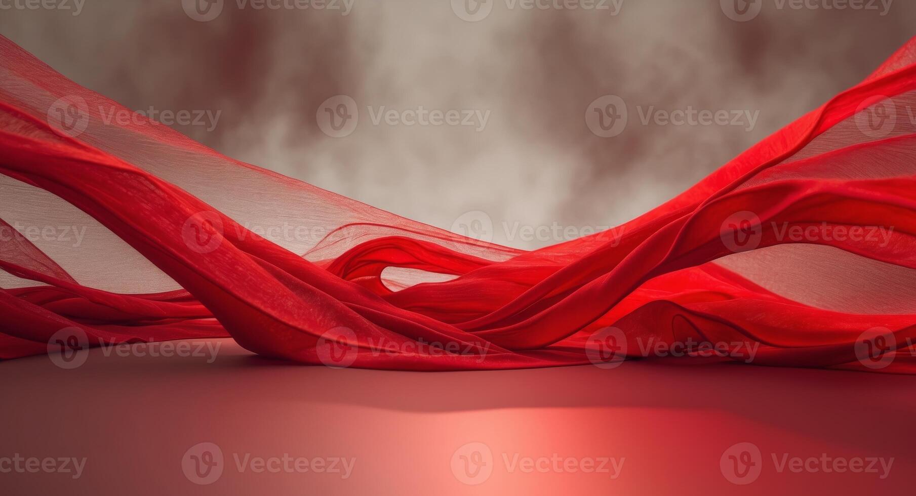 Elegant Red Fabric Waves. A Luxurious and Sensual Abstract Composition, Artistic Flair. photo