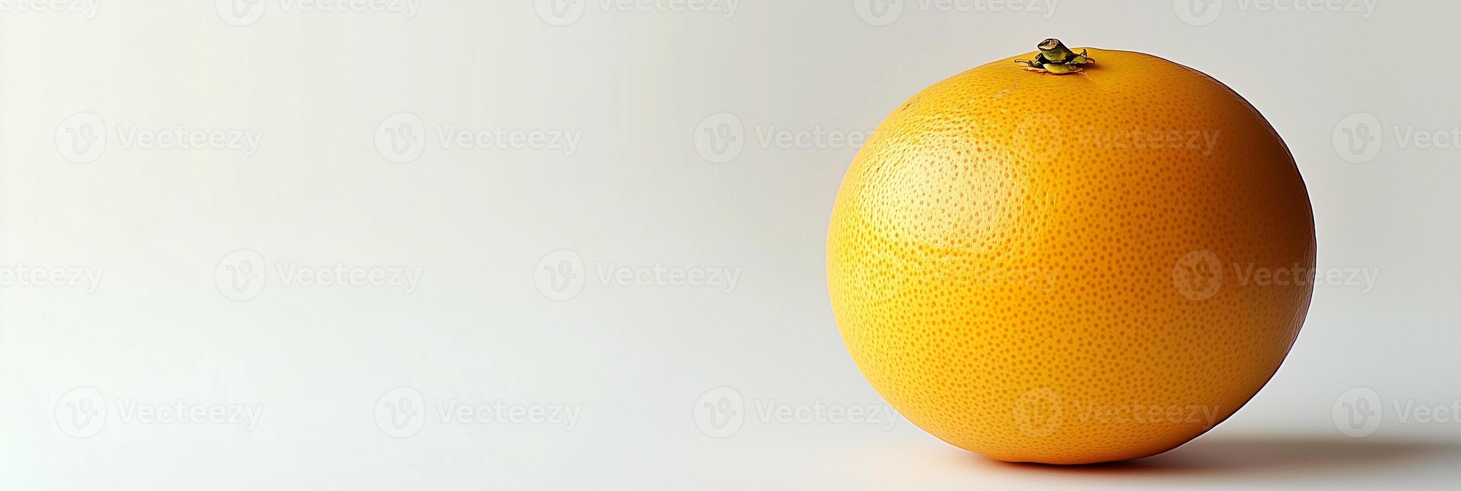 A large orange on a white background photo