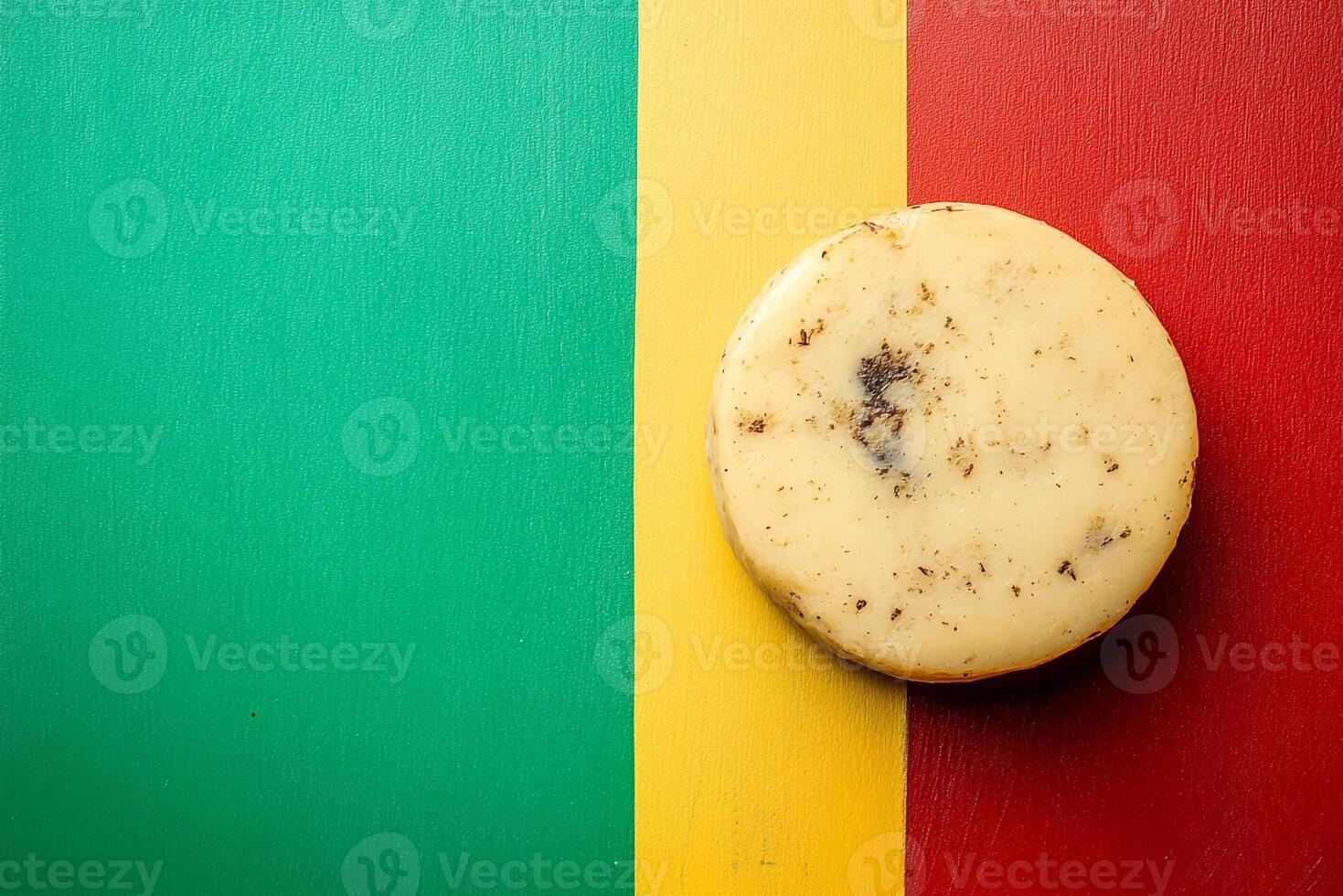 Top View Of Foie Gras Torchon On Vibrant Background With Copy Space, Cuisine Photography photo