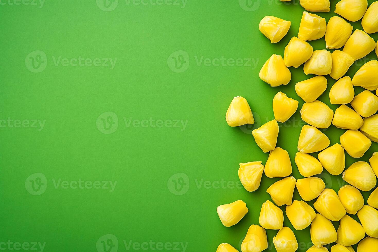 Yellow Waxbells on a vibrant background, photorealistic top view Yellow Waxbells plant photo