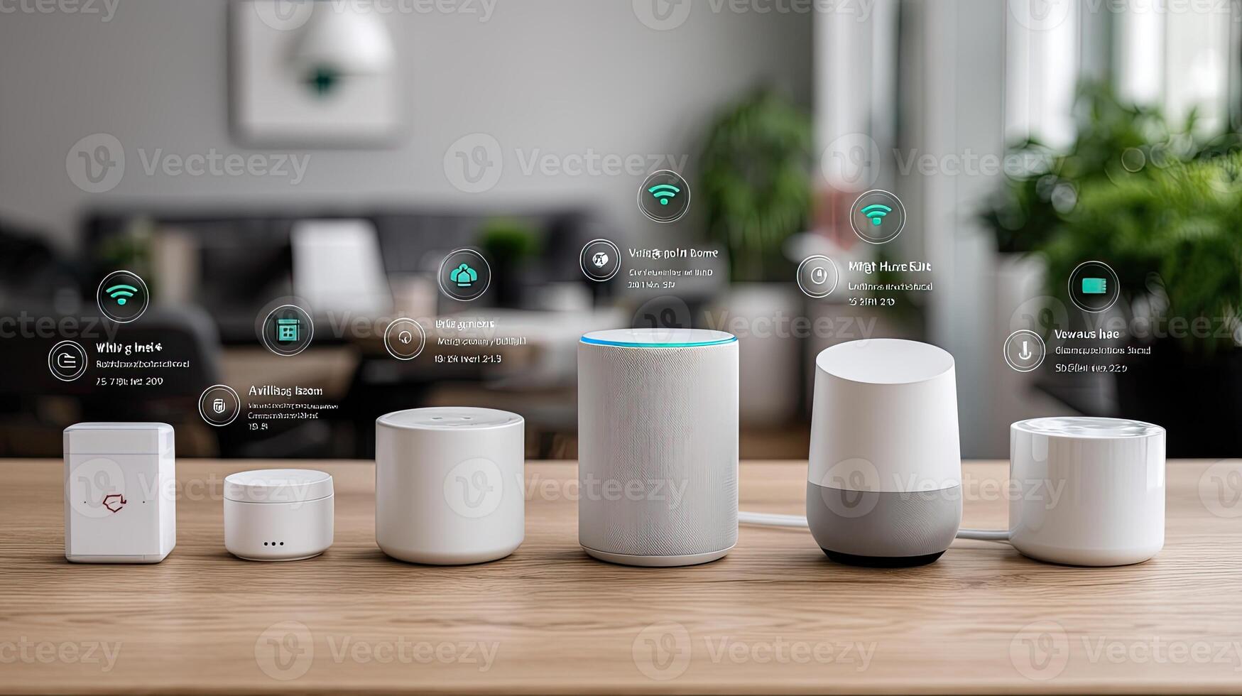 A group of smart devices on a table photo