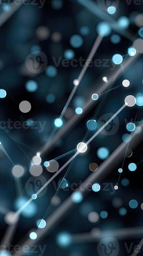 Abstract background with dots and lines photo