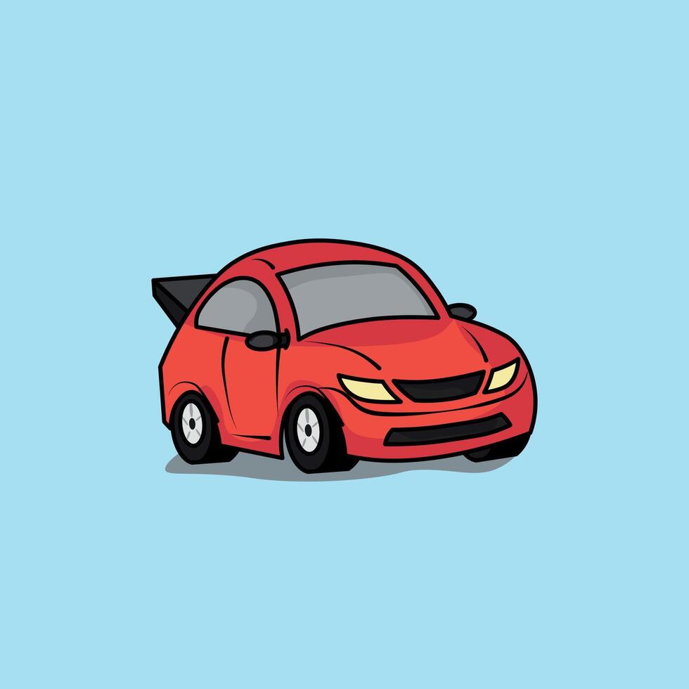 Red car illustration vector