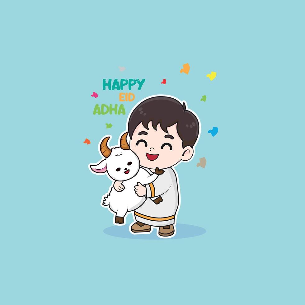 Happy Eid Al Adha Background Illustration. vector