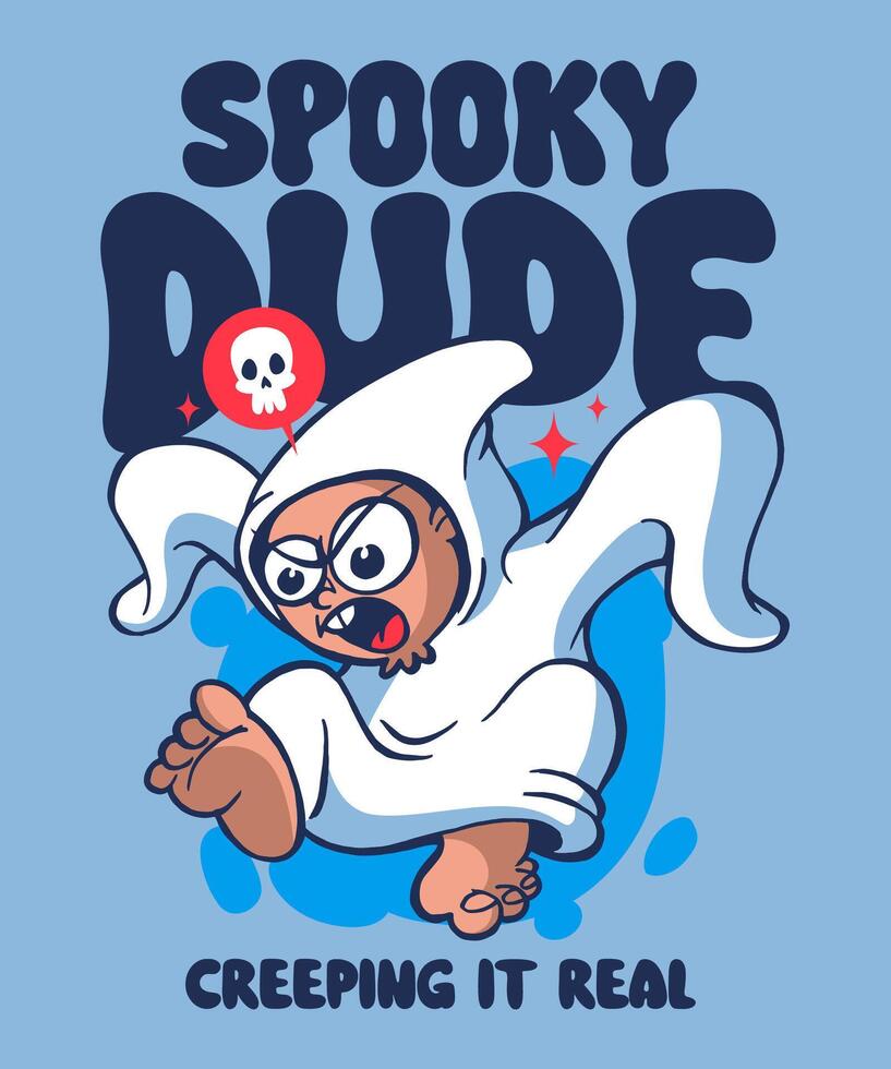 Creeping It Real Cartoon Design vector