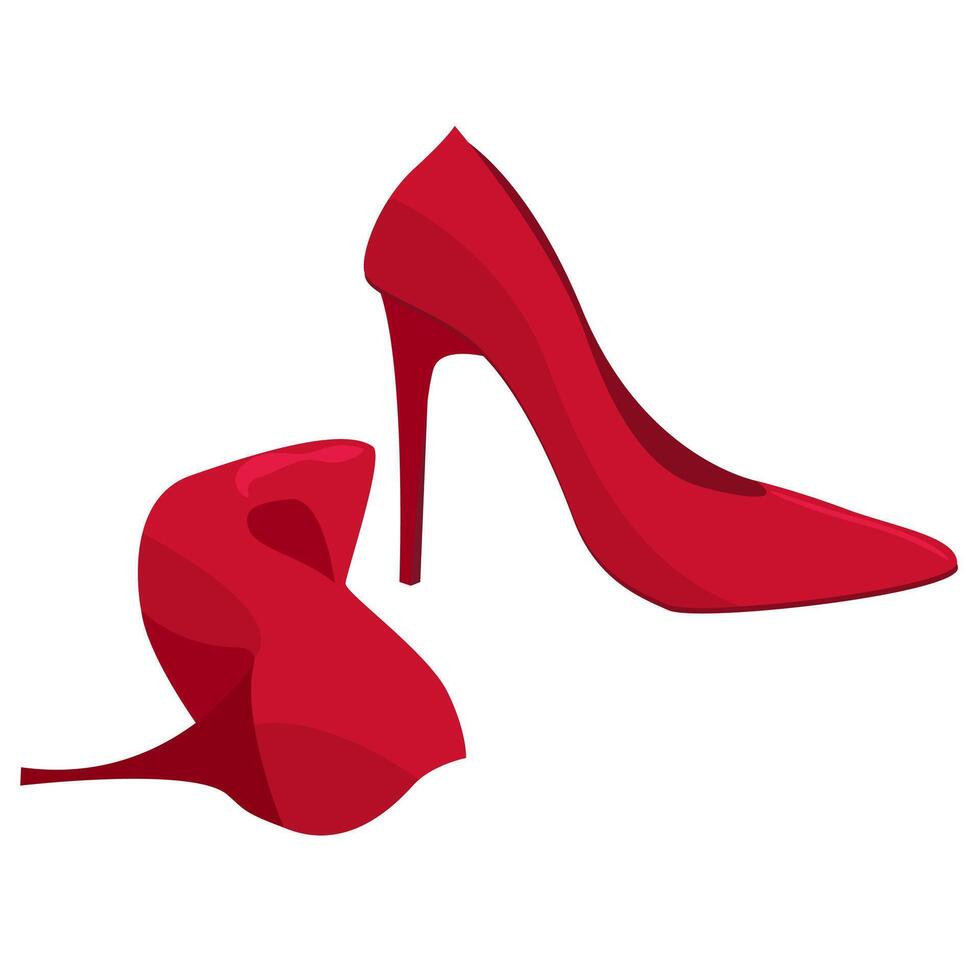 pair of red shoes vector